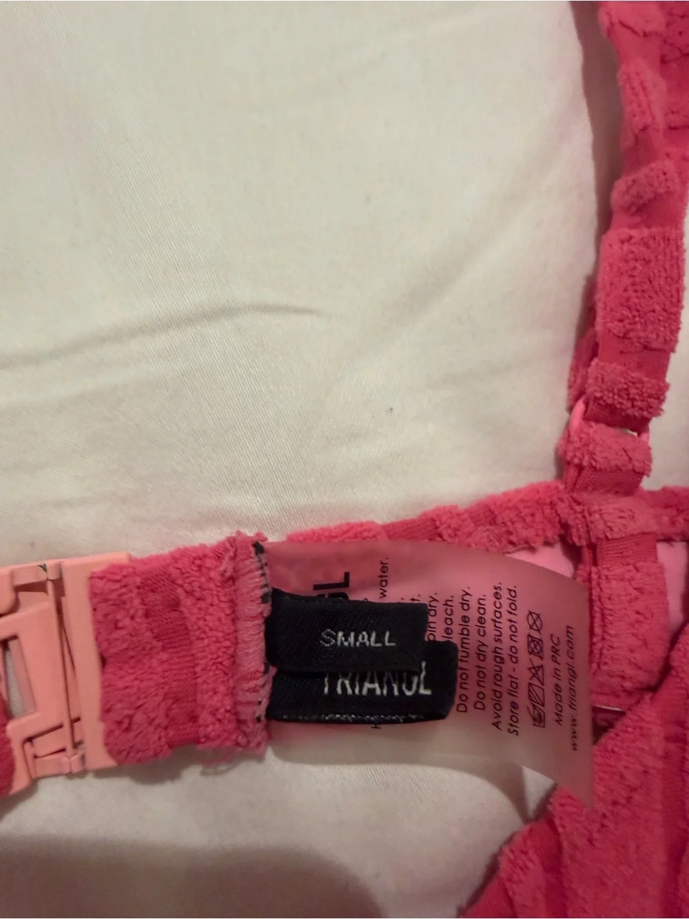 triangl swimwear Ribbed Hot Pink Two-Piece Bikini Set